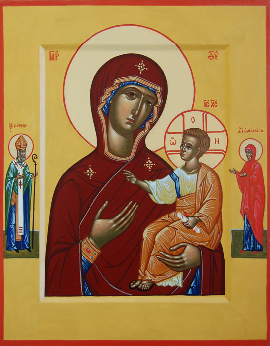 Икона Богоматери Одигитрии с предстоящими
