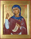 Поясная икона святой великомученицы Маргариты (Марины) Антиохийской, с золотым фоном, размер 28х22 см.