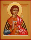 Икона святого мученика Евстафия Апсильского, Абхазского. Размер 28х22 см.