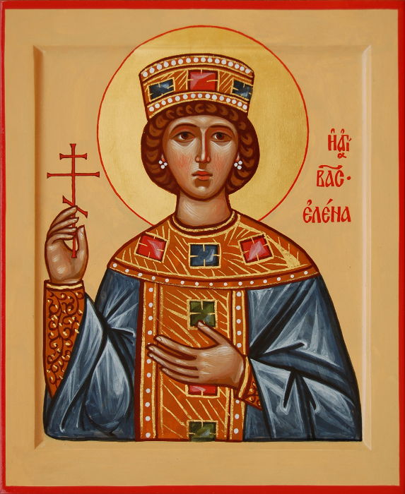 Поясная икона святой равноапостольной императрицы Елены, матери святого императора Константина Великого. Размер иконы 22х18 см.